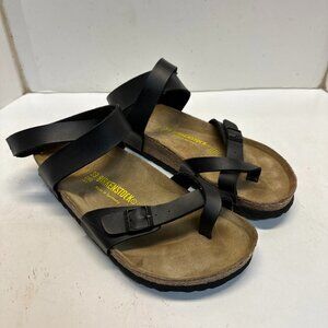 Birkenstock Women’s Yara Leather Size EU 39 US 8 – 8.5 Black Cork Leather